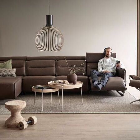 Stressless - Emily Pal Chestnut Metal Chrome