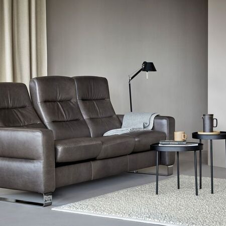 Stressless - Wave 3 Seat Pioneer Grey Chrome Model-D