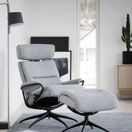 Stressless - Tokyo Low with headrest silva moon grey