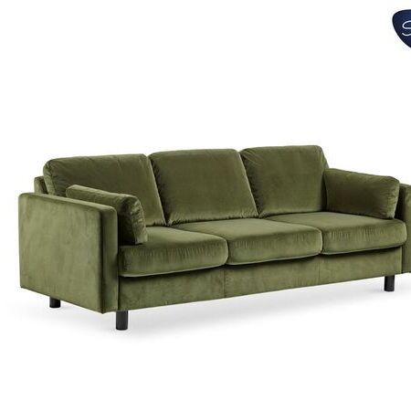 Stressless - Emma 2Seater and LS Pioneer Olive Brown Soft Cusion Walnut Legs