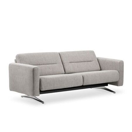 Stressless - Stella 2 Seater Lina Gray Armrest Chrome Legs